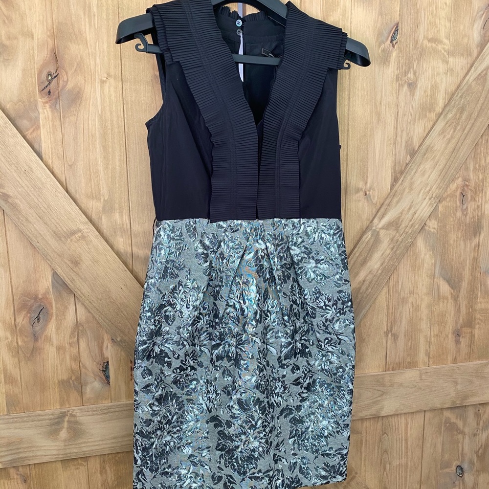 Black/silver BCBGMaxAzria cocktail dress